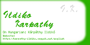 ildiko karpathy business card